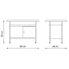 Metallwerkbank mit Schrank und S8-Platte