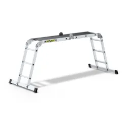 Échelle en aluminium PRO 4x3 échelons 150 kg universelle avec plateforme