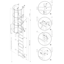 FLUCHTLEITERN AUS STAHL PAKET 3-4 M