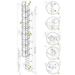 FLUCHTLEITERN AUS STAHL PAKET 6-8 M