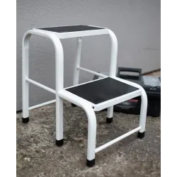 Échelle - tabouret HOME en acier, 2 niveaux, 150 kg