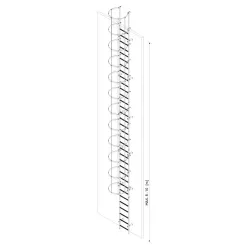 DRABINA JEDNOBIEGOWA Z KOSZEM OCHRONNYM MAX 8-10 M - ALUMINIOWA