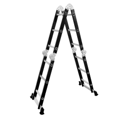 Universelle Heimleiter aus Aluminium und Stahl mit Plattform 125 kg