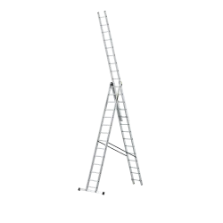 Drabina PRO aluminiowa 3-elementowa 3x14 szczebli 150 kg