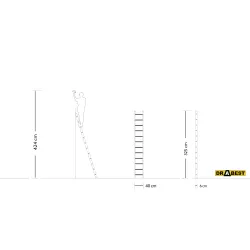 Échelle PRO en aluminium, 12 échelons, capacité de charge 150 kg