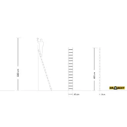 PRO-ALUMINIUM-ANLEGELEITER 15 SPROSSEN 150 KG