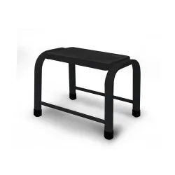 Drabinka - taboret HOME stalowy czarny 1 stopień 150 kg