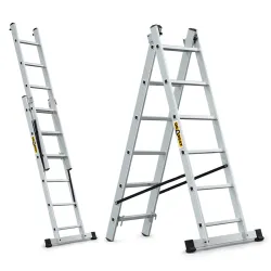 Drabina HOME aluminiowa 2-elementowa 2x6 szczebli 150 kg