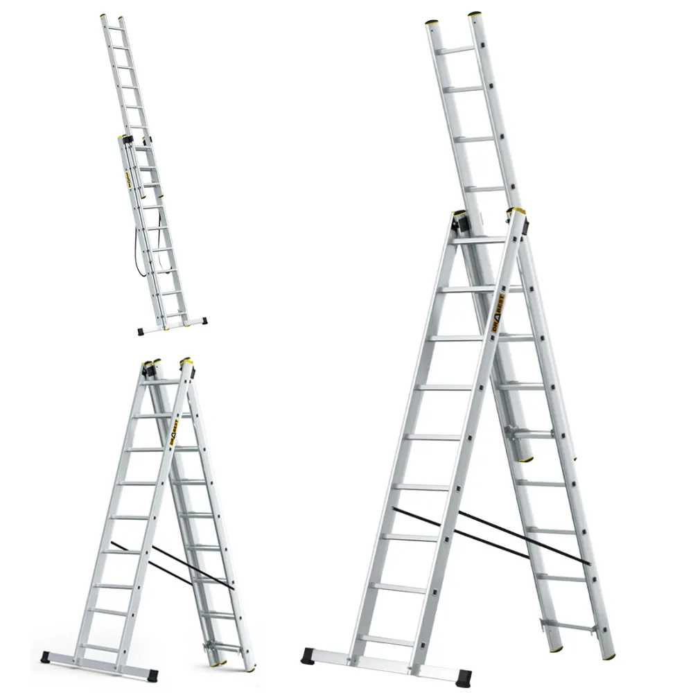 Drabina aluminiowa wielofunkcyjna 3x9-150 kg PRO