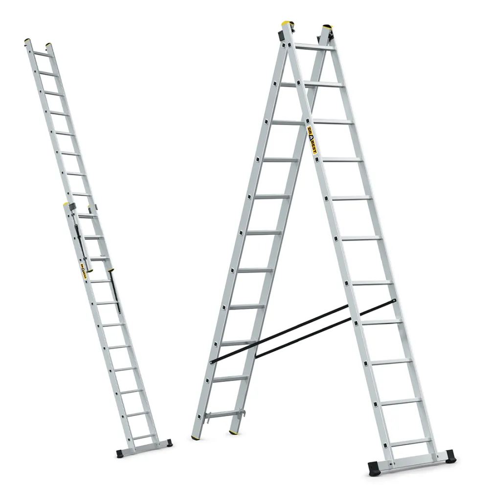 Drabina PRO aluminiowa 2-elementowa 2x11 szczebli 150 kg Drabina PRO aluminiowa 2-elementowa 2x11 szczebli 150 kg