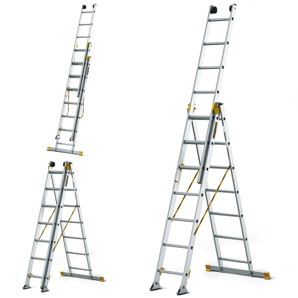 Drabina MAX aluminiowa 3-elementowa 3x7 szczebli 150 kg Drabina MAX aluminiowa 3-elementowa 3x7 szczebli 150 kg