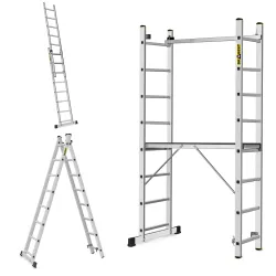 Rusztowanie aluminiowe drabinowe 2x8 stopni