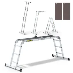 Drabina PRO aluminiowa 4x3 szczeble 150 kg uniwersalna z podestem