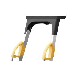 Drabina PRO aluminiowa z poręczami 4 stopnie 150 kg