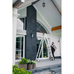 Drabina MAX aluminiowa 3-elementowa 3x9 szczebli 150 kg