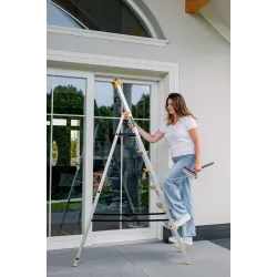 Drabina aluminiowa jednostronna 7 SZERSZYCH stopni MAX 150 KG Drabina aluminiowa jednostronna 7 SZERSZYCH stopni MAX 150 KG