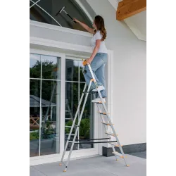 Drabina aluminiowa jednostronna 7 SZERSZYCH stopni MAX 150 KG