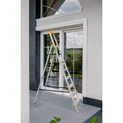 Drabina aluminiowa jednostronna 7 SZERSZYCH stopni MAX 150 KG Drabina aluminiowa jednostronna 7 SZERSZYCH stopni MAX 150 KG
