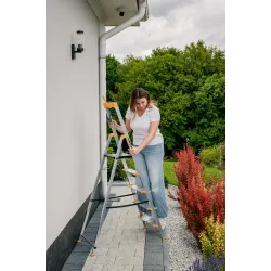 Drabina aluminiowa jednostronna 5 SZERSZYCH stopni MAX 150 KG