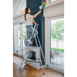 Drabina 7 stopni domowa aluminiowa - 125 kg