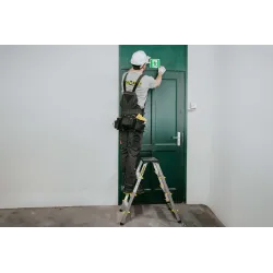 Drabina PRO aluminiowa dwustronna 4 stopnie 150 kg