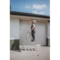 Drabina PRO aluminiowa dwustronna 8 stopni 150 kg