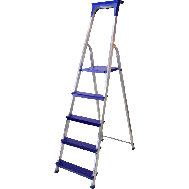 Five-step aluminum blue Di Solei household ladder 150 kg