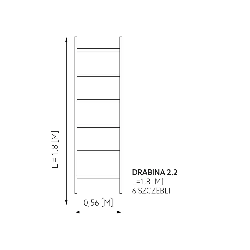 EVACUATION LADDER MODULE 2.2 - 6 RUNGS