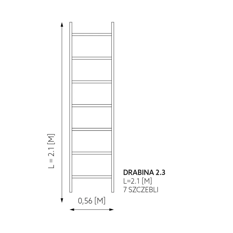 EVACUATION LADDER MODULE 2.3 - 7 RUNGS