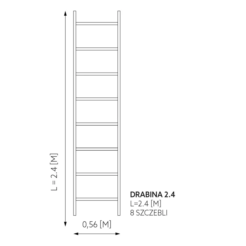 EVACUATION LADDER MODULE 2.4 - 8 RUNGS