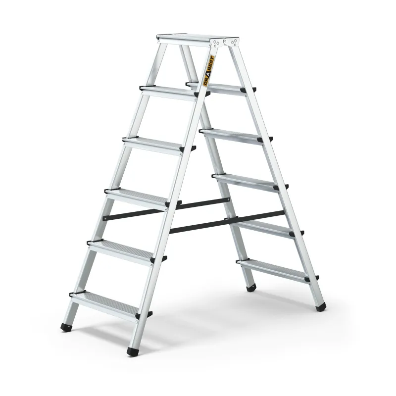 Six-step aluminum double-sided household ladder 125 kg