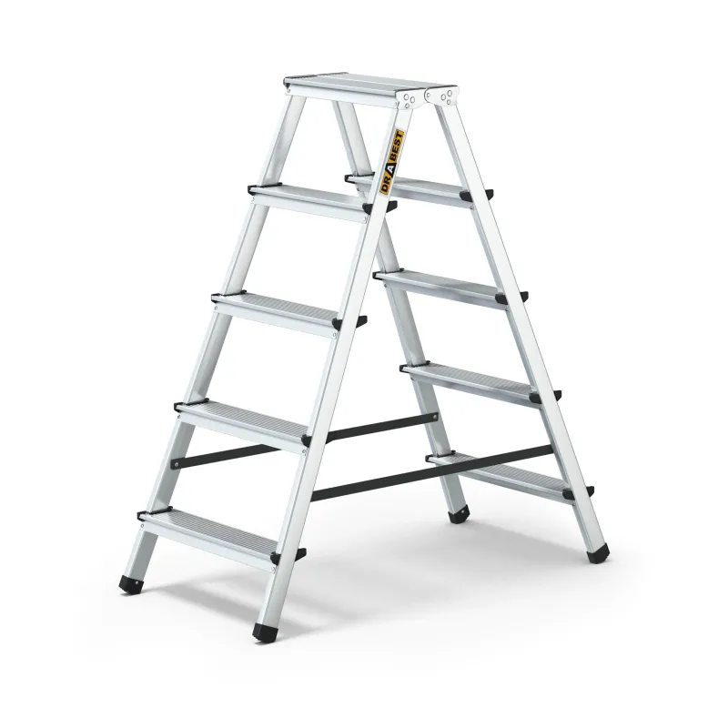 Five-step aluminum double-sided household ladder 125 kg