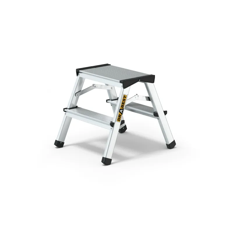 Two-step aluminum double-sided household ladder 125 kg