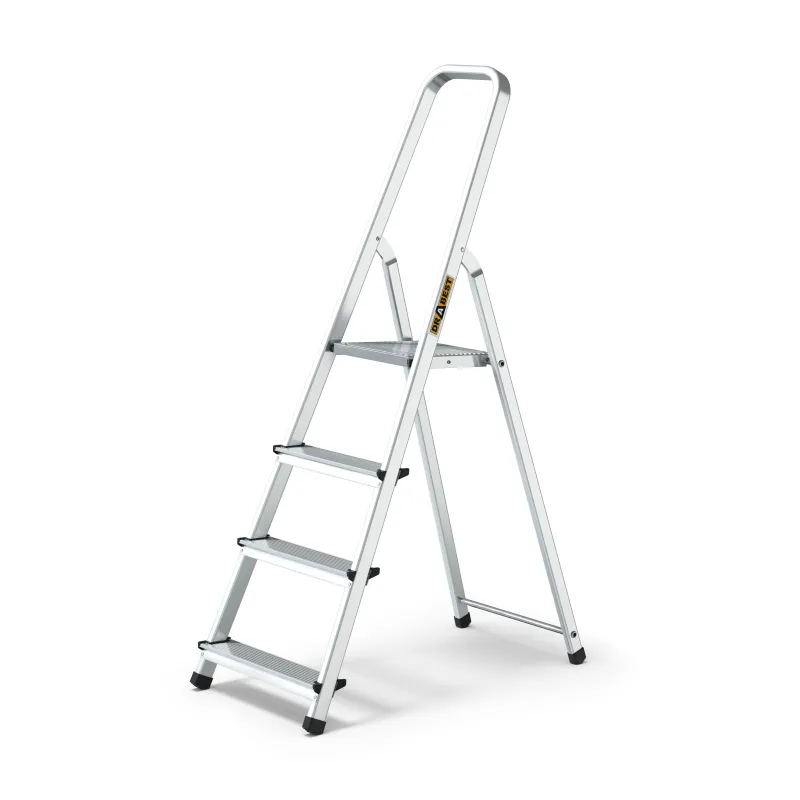 Aluminum 4-step household ladder 125 kg