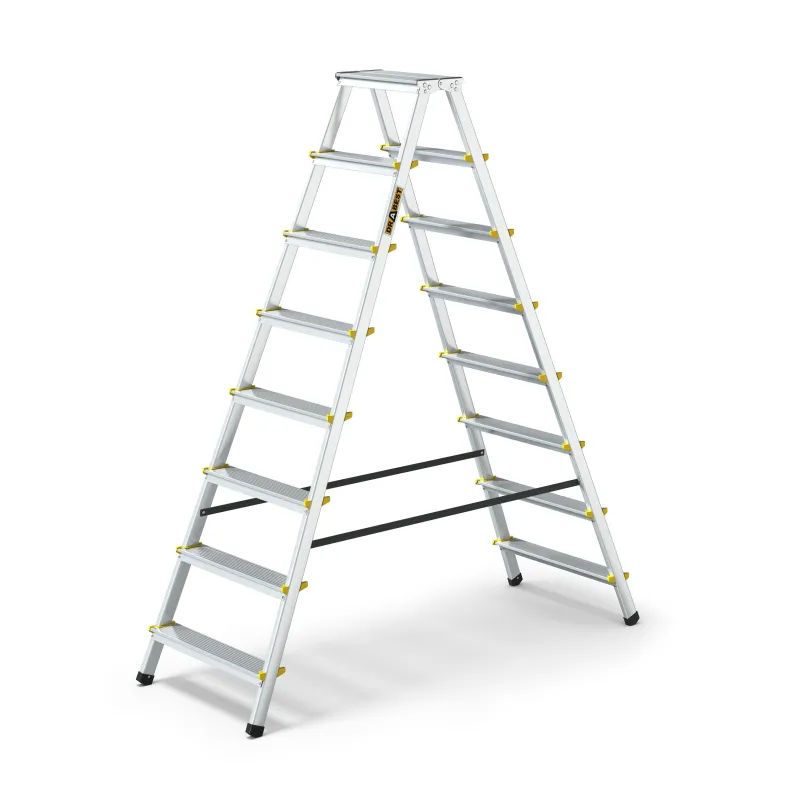 Eight-step aluminum double-sided household ladder 150 kg