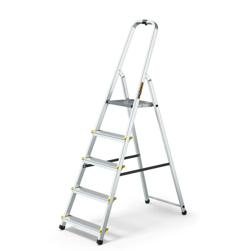 Aluminum 5-step household ladder 150 kg