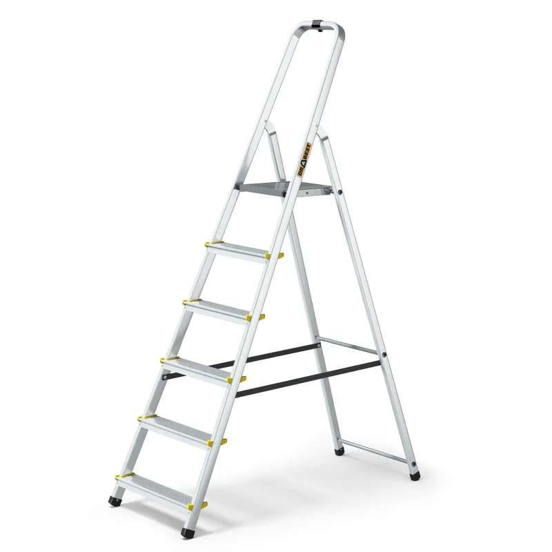 Aluminum 6-step household ladder 150 kg