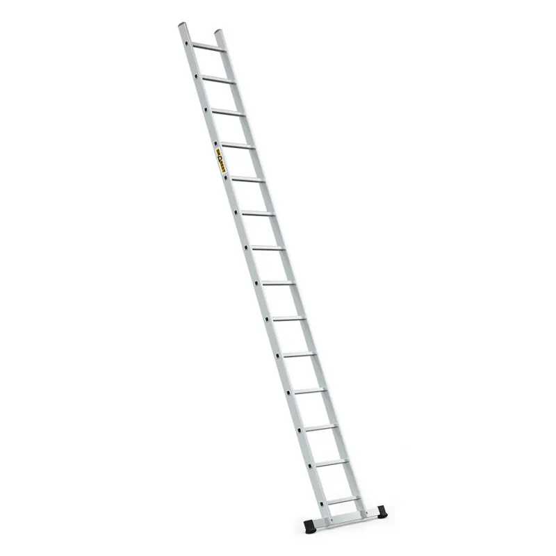 SINGLE SECTION ALUMINIUM LADDER 14 RUNG 150KG - BASIC