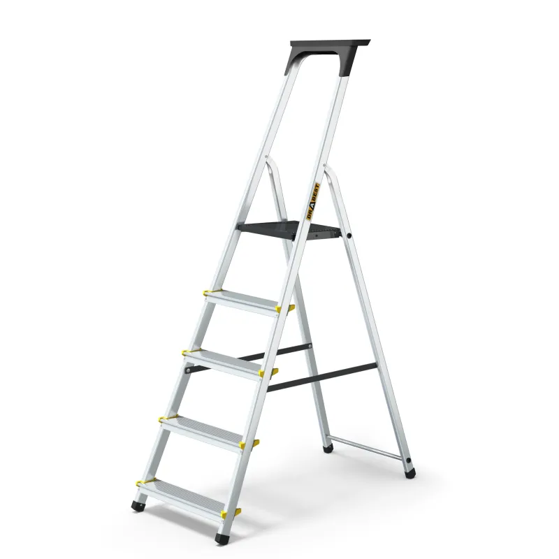 copy of DRABINA DOMOWA ALUMINIOWA Z PÓŁKĄ 2 STOPNIE 150 KG