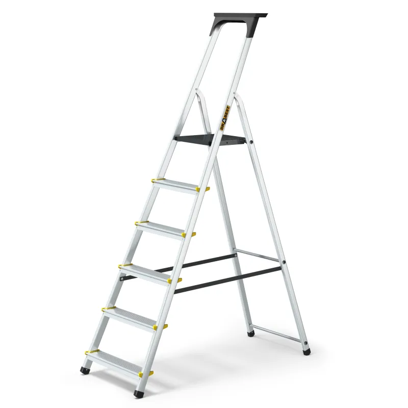 copy of DRABINA DOMOWA ALUMINIOWA Z PÓŁKĄ 2 STOPNIE 150 KG