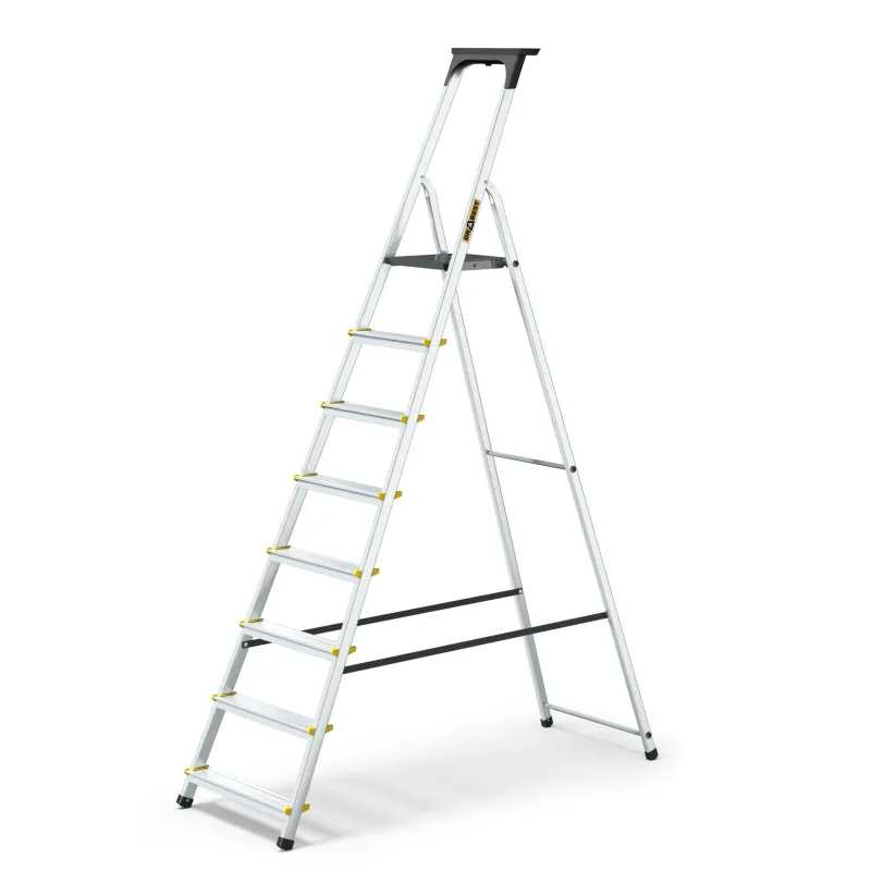 copy of DRABINA DOMOWA ALUMINIOWA Z PÓŁKĄ 2 STOPNIE 150 KG