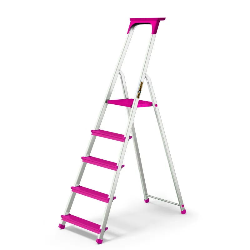 Five-step aluminum purple Di Solei household ladder 150 kg